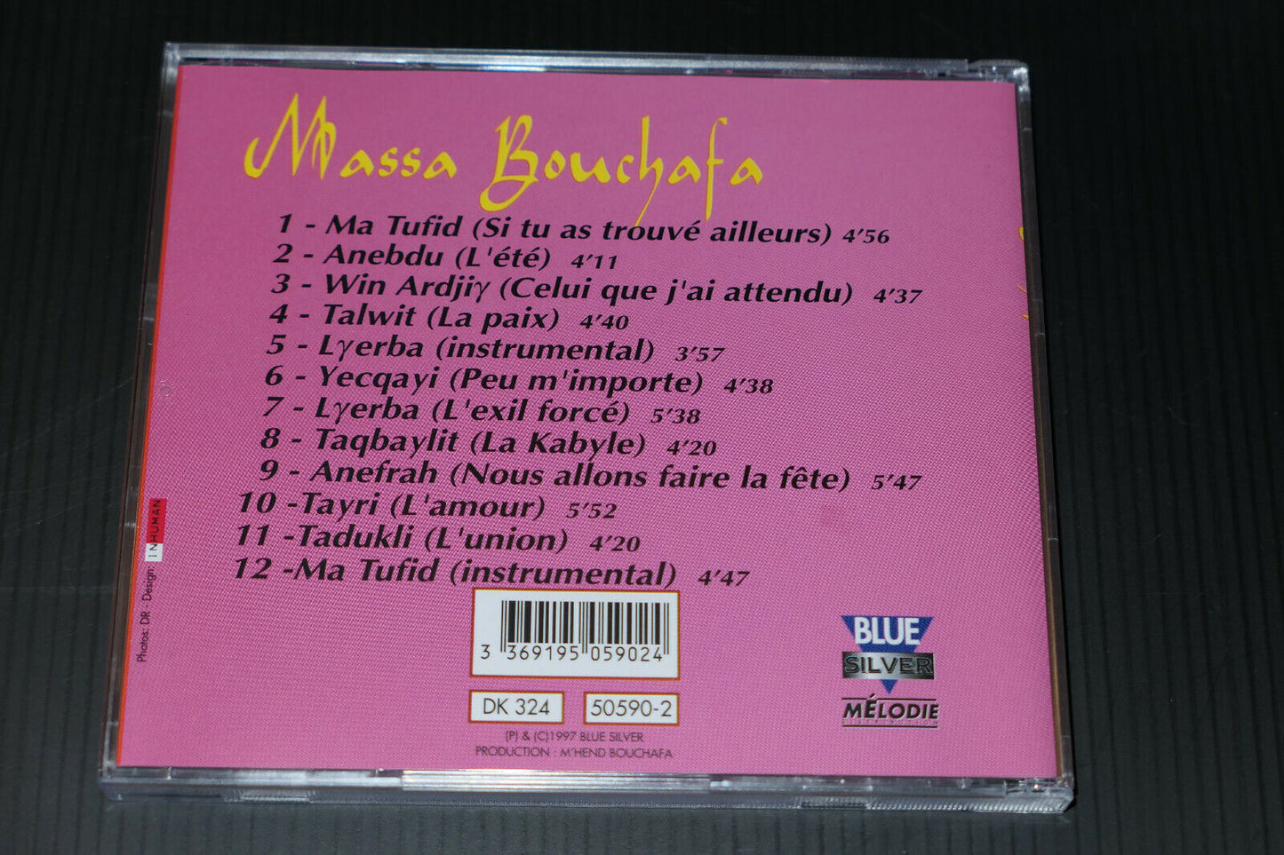 CD MASSA BOUCHAFA / MA TUFID / CHANTS D'AMOUR ET DE LIBERTE / 1997