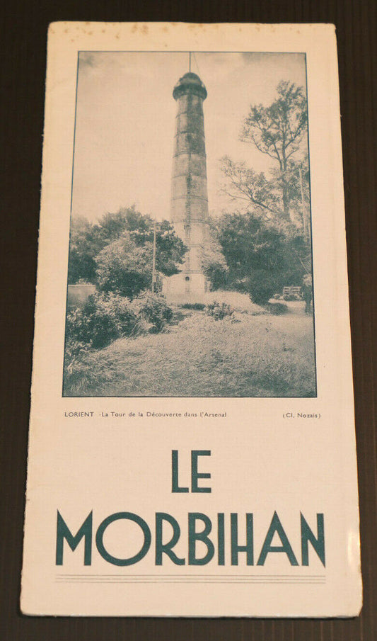 ANCIEN LIVRET DEPLIANT TOURISTIQUE FRANCE BRETAGNE LE MORBIHAN CIRCA 1950