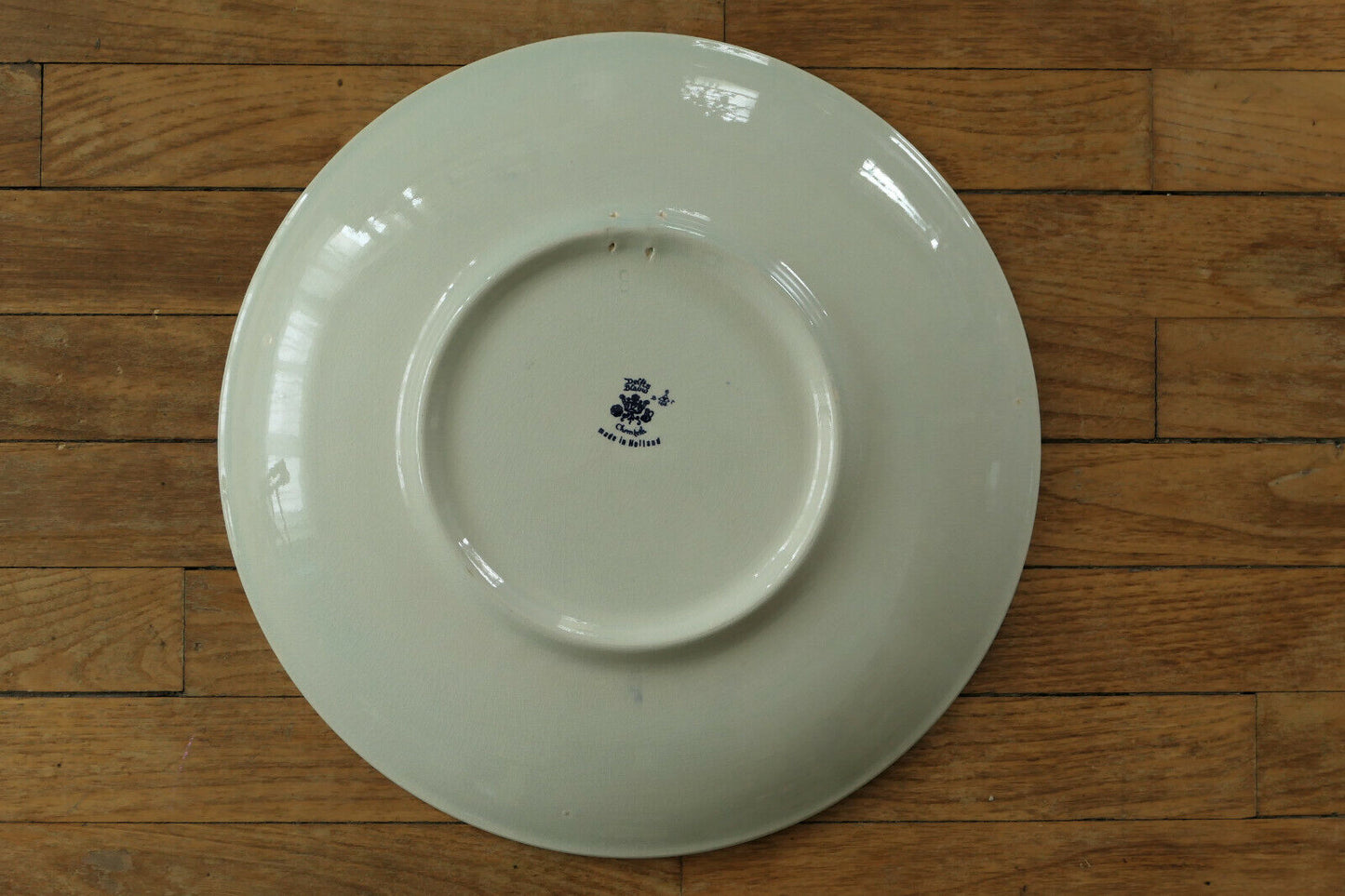 LOT DE 3 GRANDES ANCIENNES ASSIETTES DECORATIVES FAIENCE DELFT