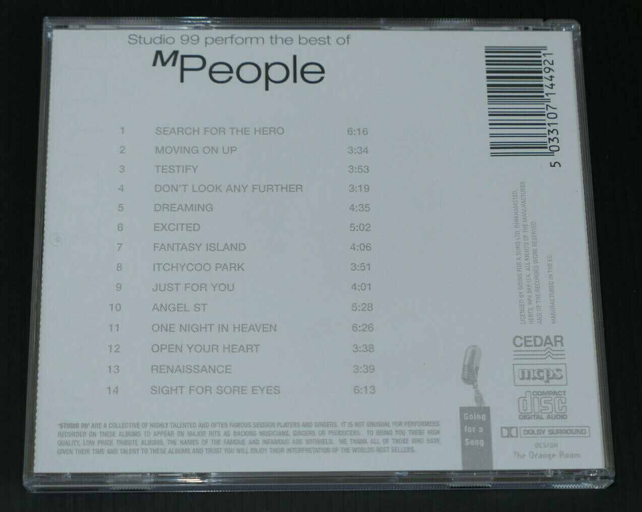 CD STUDIO 99 PERFORM THE BEST OF MPEOPLE / TRIBUTE / 14 TITRES