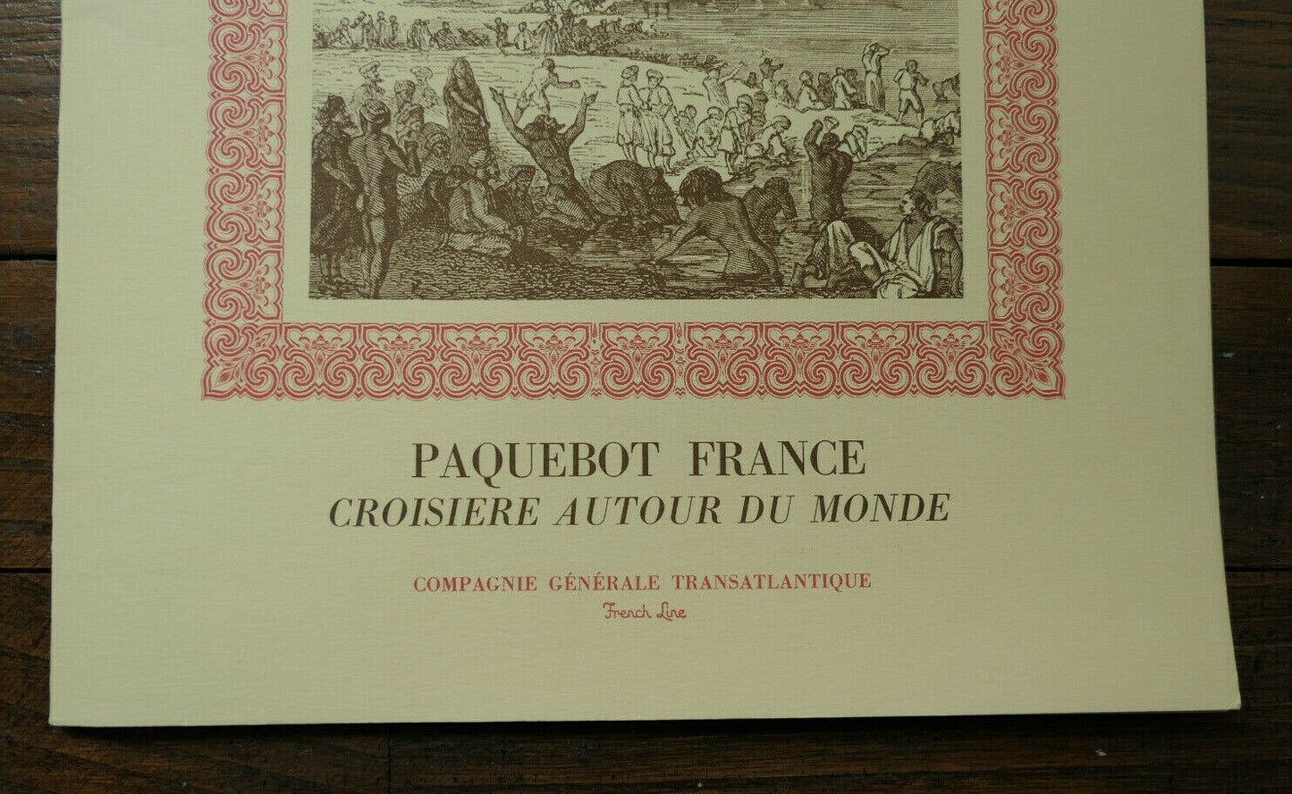 ANCIEN MENU PAQUEBOT FRANCE CENTENAIRE DU VOYAGE DE PHILEAS FOGG 1972 HETZEL