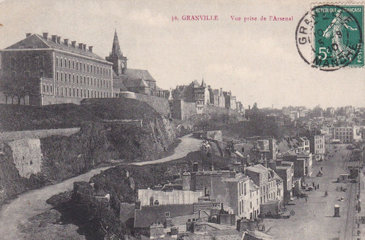 CPA GRANVILLE / VUE PRISE DE L'ARSENAL (1910)