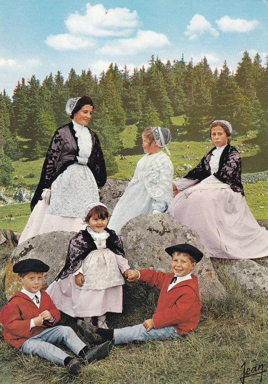 POSTCARD CPSM / BRITTANY HEADDRESS AND COSTUMES DOUARNENEZ AUDIERNE CONCARNEAU 