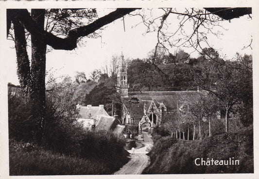 ANCIENNE CARTE POSTALE CPSM 29 CHATEAULIN / AU PIED DU PLATEAU SAINT-NICOLAS...
