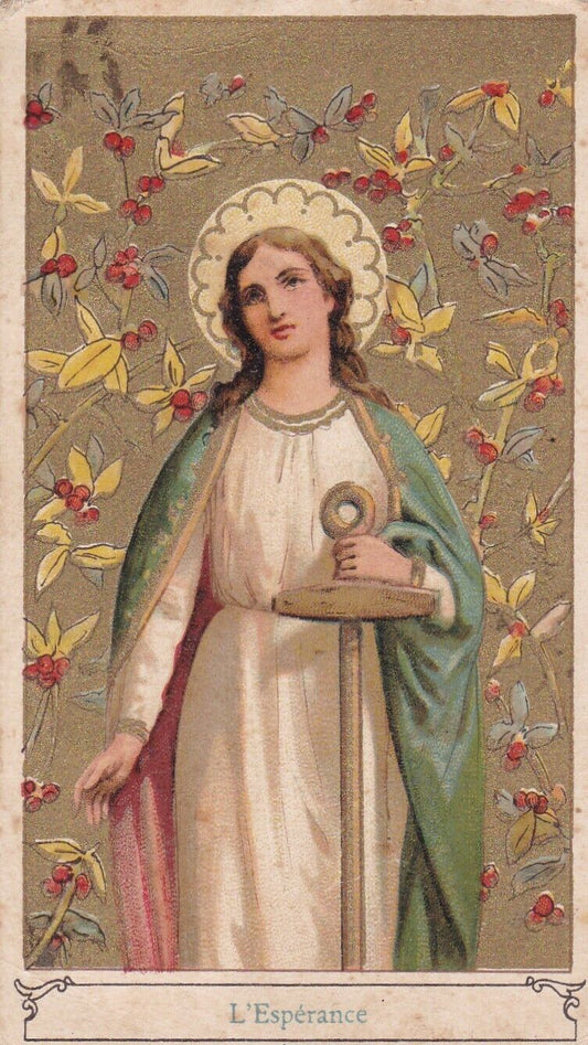 ANCIENNE IMAGE PIEUSE HOLY CARD L'ESPERANCE