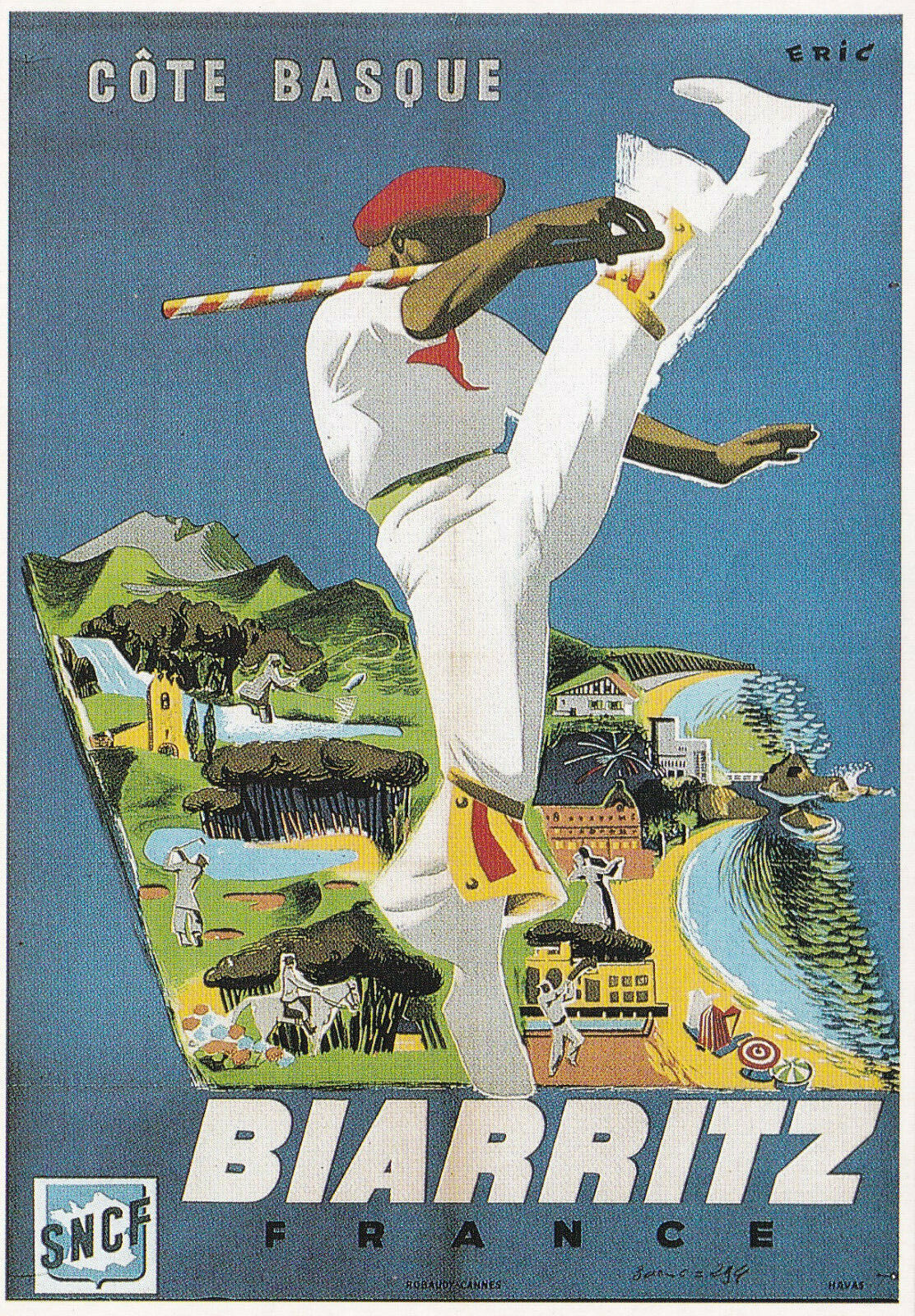 CARTE POSTALE MODERNE CPM EDITIONS CLOUET 1999 / COTE BASQUE BIARRITZ / ERIC