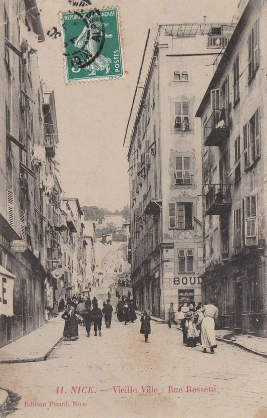 OLD POSTCARD CPA NICE / OLD TOWN RUE ROSSETTI 