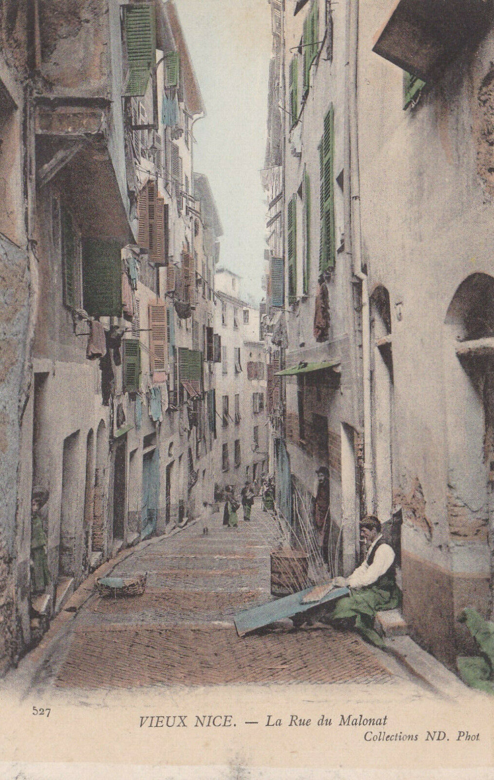 OLD POSTCARD CPA OLD NICE / MALONAT STREET 