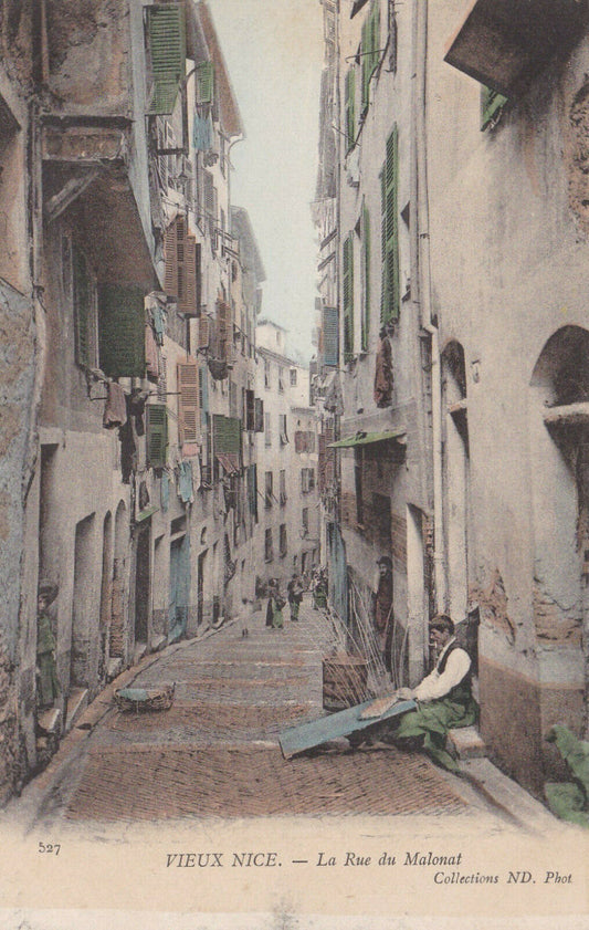 OLD POSTCARD CPA OLD NICE / MALONAT STREET 