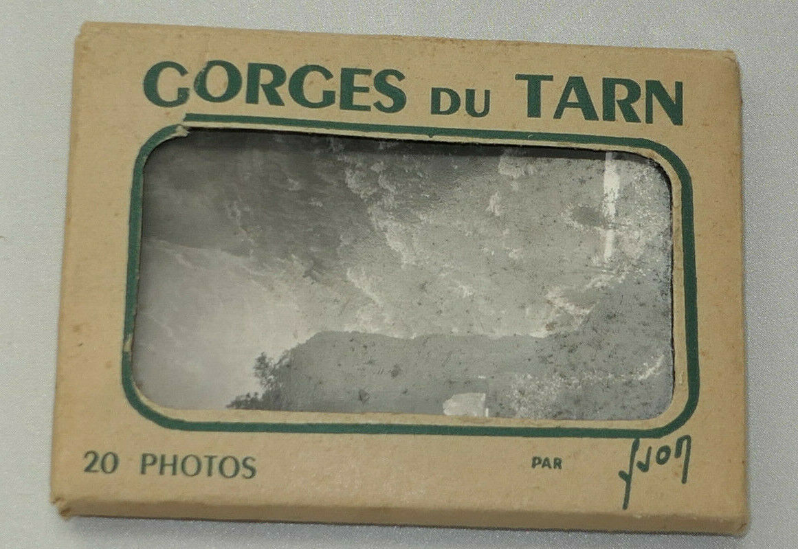 GORGES DU TARN / ANCIENNE POCHETTE DE 20 PHOTOS NOIR & BLANC ANNEES 1950 / YVON