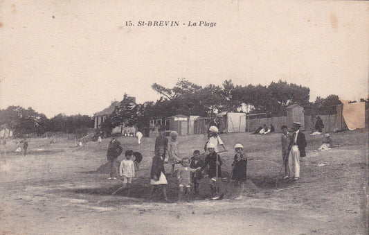 OLD POSTCARD CPA 44 ST-BREVIN LA PLAGE