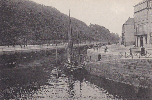CARTE POSTALE ANCIENNE CPA 29 QUIMPER LES QUAIS DE L'ODET LE MONT FRUGY