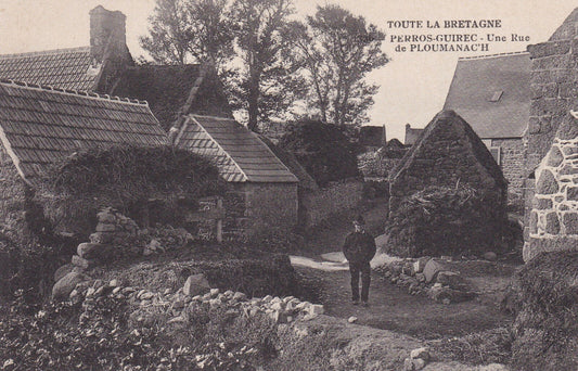 CARTE POSTALE ANCIENNE CPA 22 PERROS-GUIREC UNE RUE DE PLOUMANAC'H