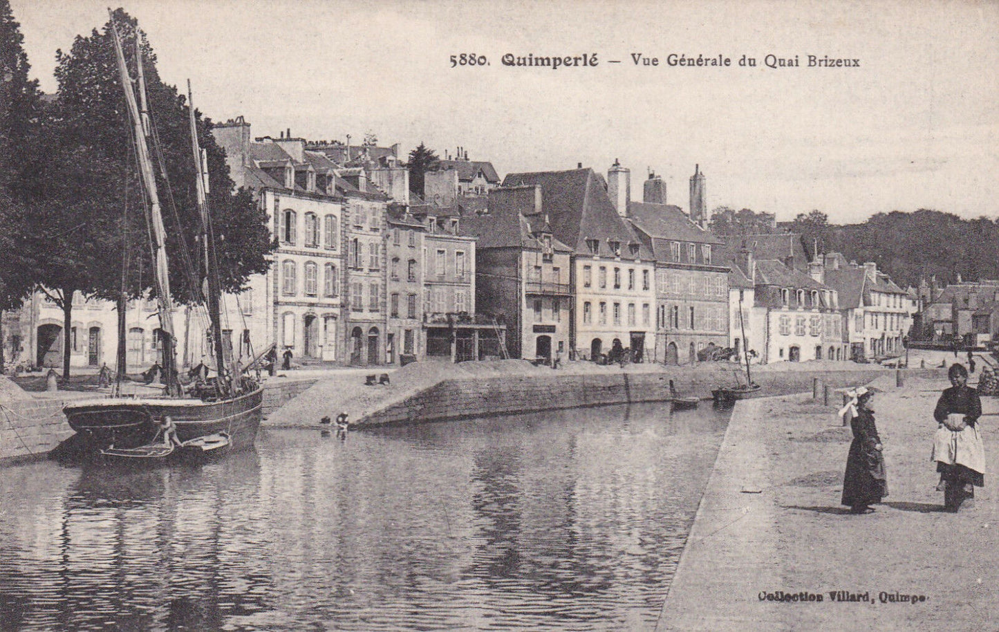 CARTE POSTALE ANCIENNE CPA 29 QUIMPERLE VUE GENERALE DU QUAI BRIZEUX / VILLARD