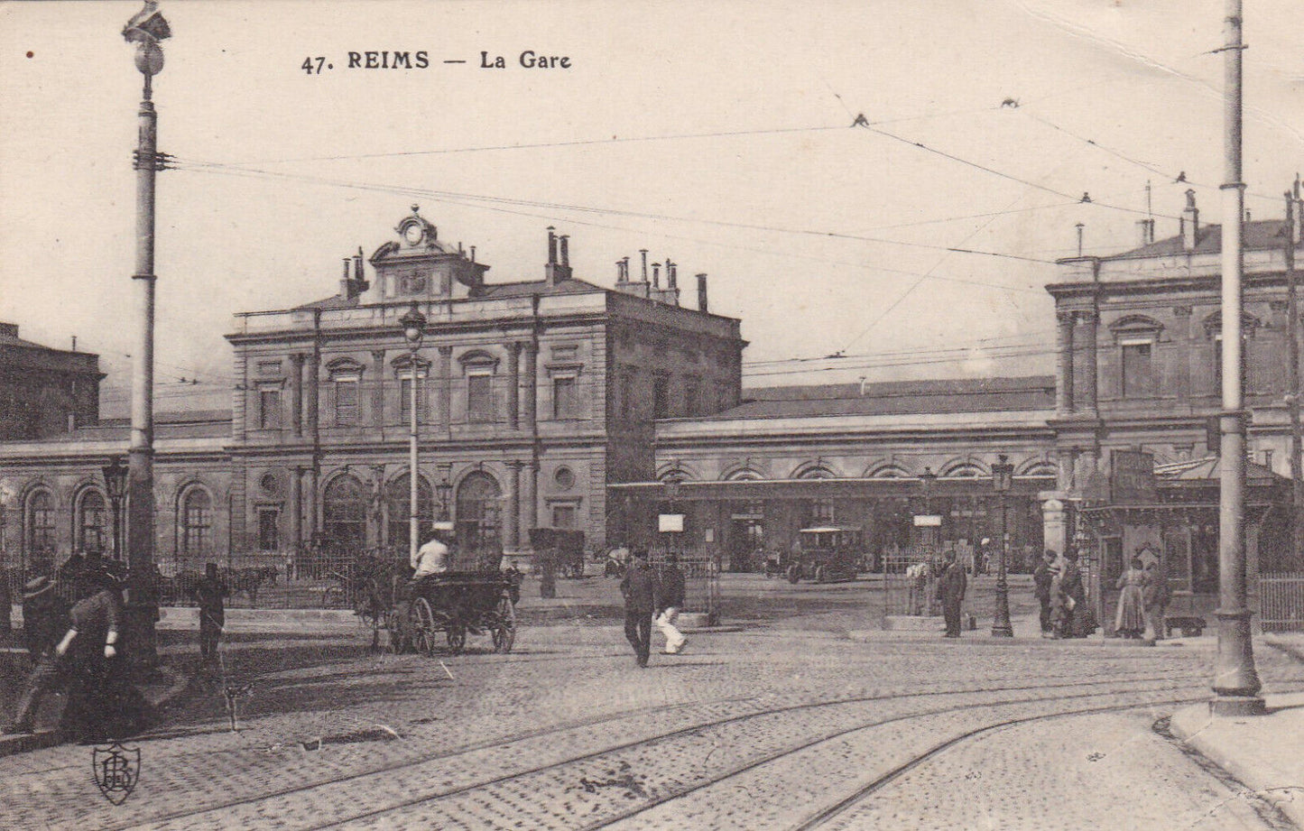 OLD POSTCARD CPA 51 REIMS LA GARE
