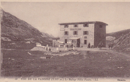 OLD POSTCARD CPA 73 COL DE LA VANOISE THE FELIX FAURE REFUGE / LL 59