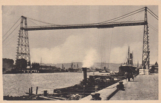 OLD POSTCARD CPA ROUEN THE TRANSPORTER BRIDGE BUILT IN 1889 