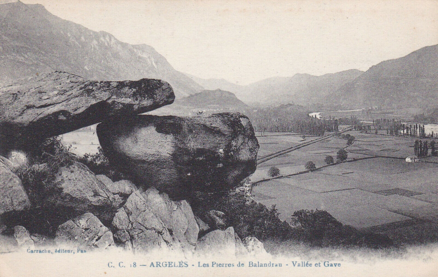 CARTE POSTALE ANCIENNE CPA ARGELES LES PIERRES DE BALANDRAU / VALLEE ET GAVE