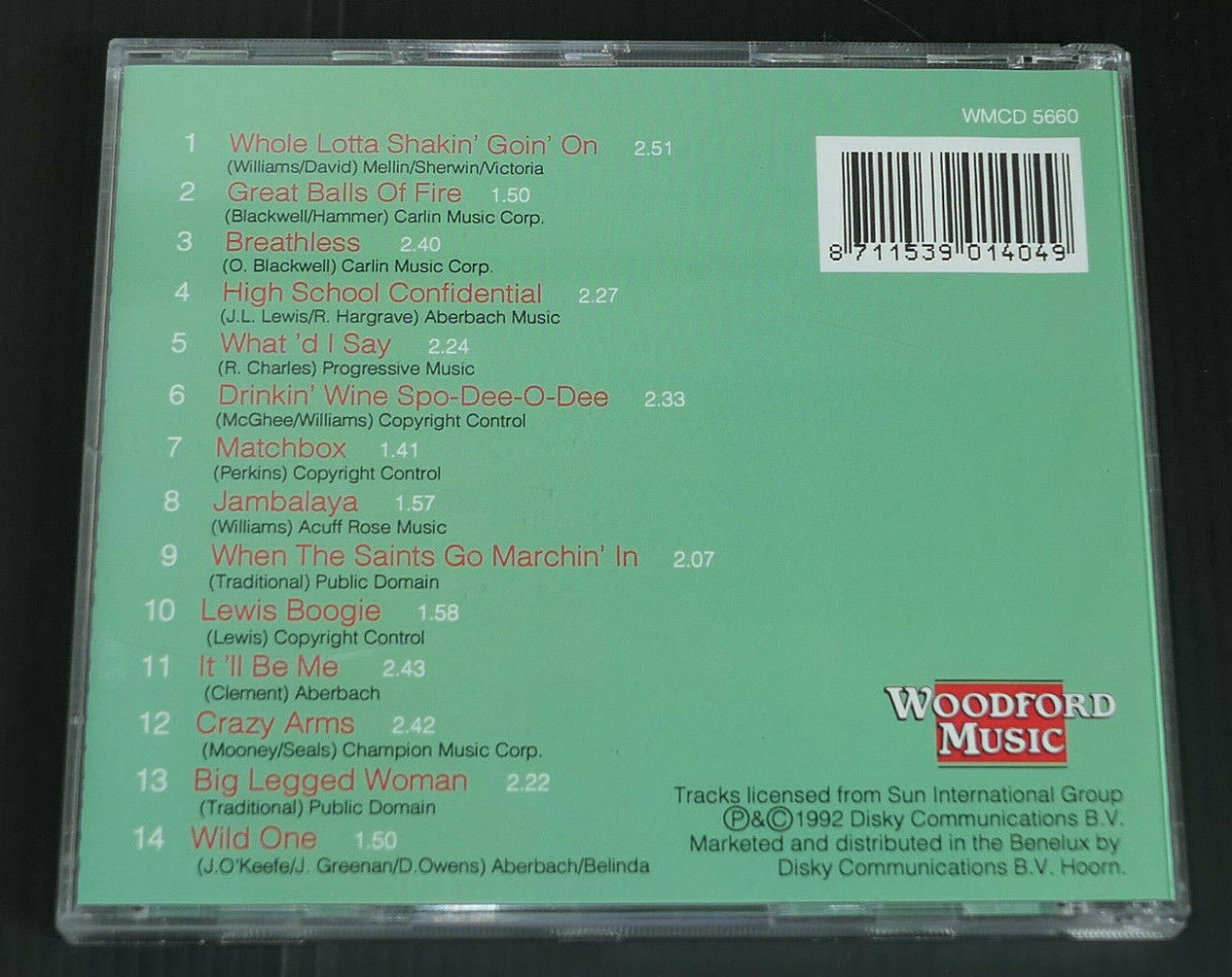 CD 14 TITRES JERRY LEE LEWIS / GREAT BALLS OF FIRE / GREATEST HITS / 1992