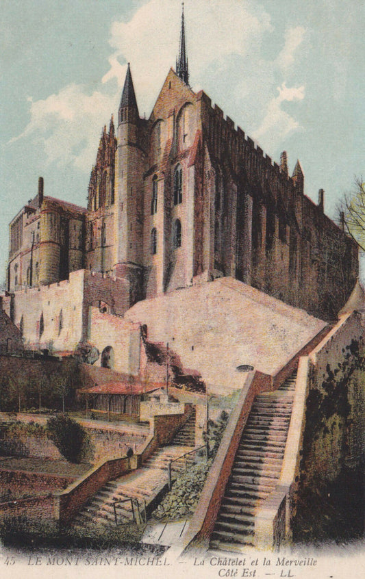 OLD POSTCARD CPA MONT SAINT-MICHEL, CHATELET AND THE WONDER ...