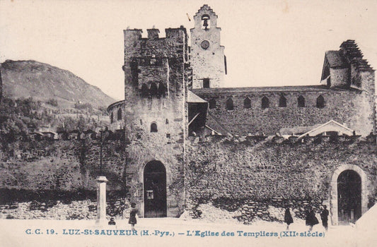 CARTE POSTALE ANCIENNE CPA LUZ-ST-SAUVEUR L'EGLISE DES TEMPLIERS