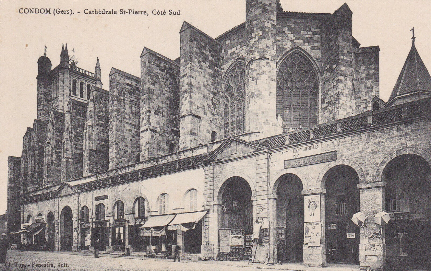 CARTE POSTALE ANCIENNE CPA CONDOM GERS CATHEDRALE ST-PIERRE COTE SUD