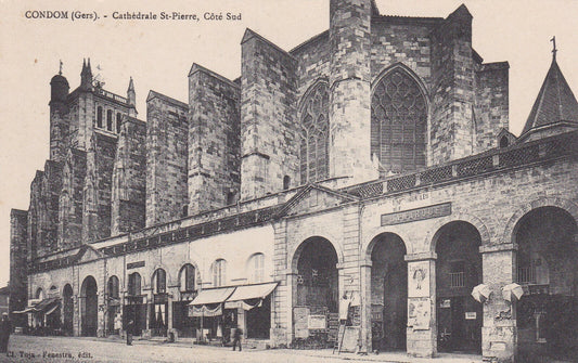 CARTE POSTALE ANCIENNE CPA CONDOM GERS CATHEDRALE ST-PIERRE COTE SUD