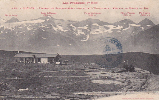 OLD POSTCARD CPA PYRENEES LUCHON PLATEAU DE SUPERBAGNERES ... 