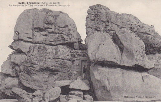 CARTE POSTALE ANCIENNE CPA TREGASTEL COTES DU NORD LE ROCHER DE LA TETE DE MORT