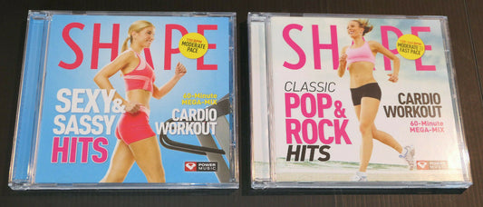 LOT 2 CD SPORT CARDIO WORKOUT 60 MINUTE MEGA-MIX / SHAPE