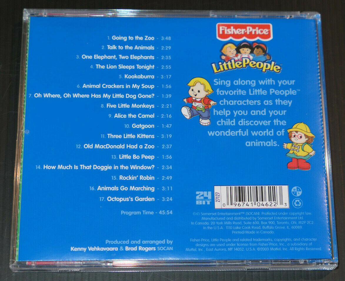 CD FISHER-PRICE LITTLE PEOPLE / FAVORITE ANIMAL SONGS / 2003