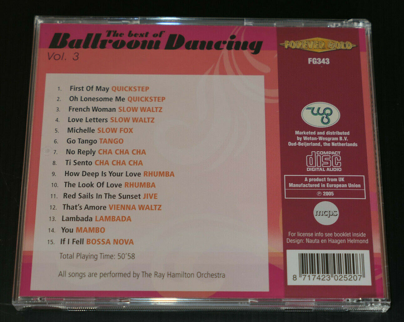 CD THE BEST OF BALLROOM DANCING / THE RAY HAMILTON ORCHESTRA / 15 TITRES / 2005