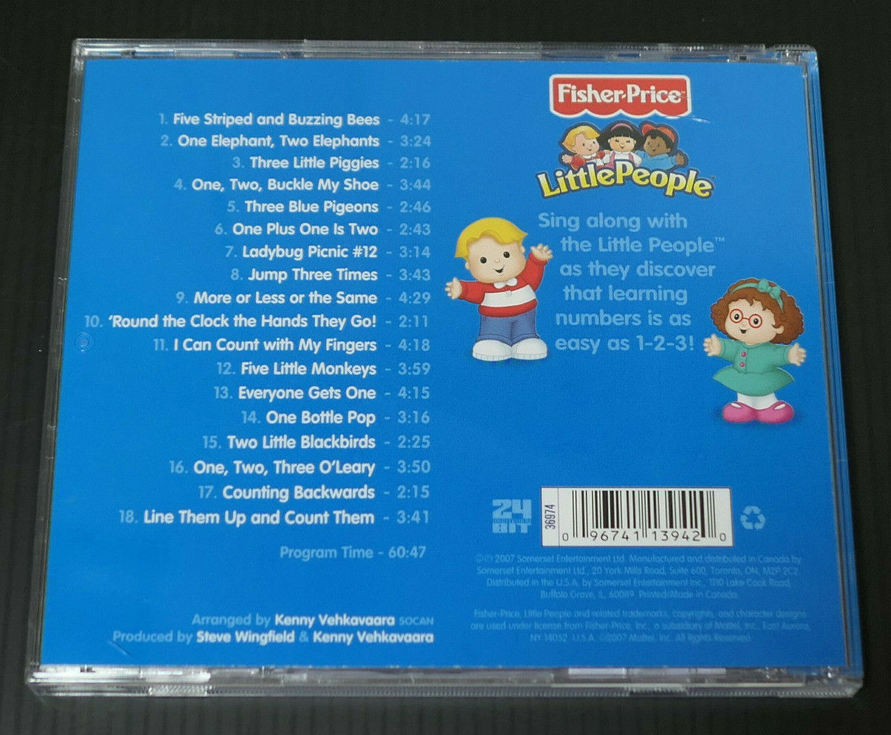 CD FISHER-PRICE LITTLE PEOPLE / 1-2-3 SING-ALONG / 2007