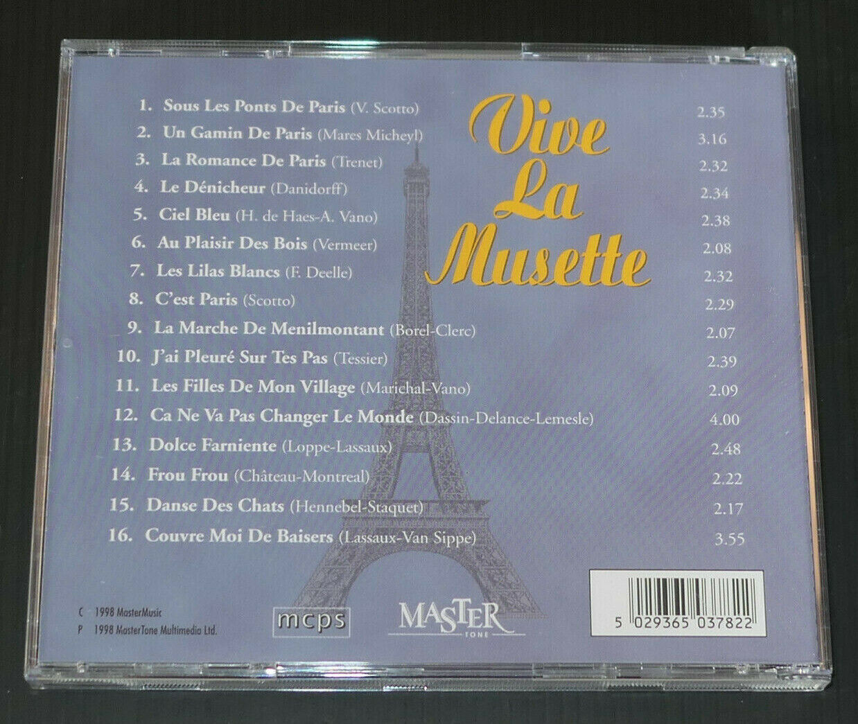 CD VIVE LA MUSETTE / 16 TITRES / 1998