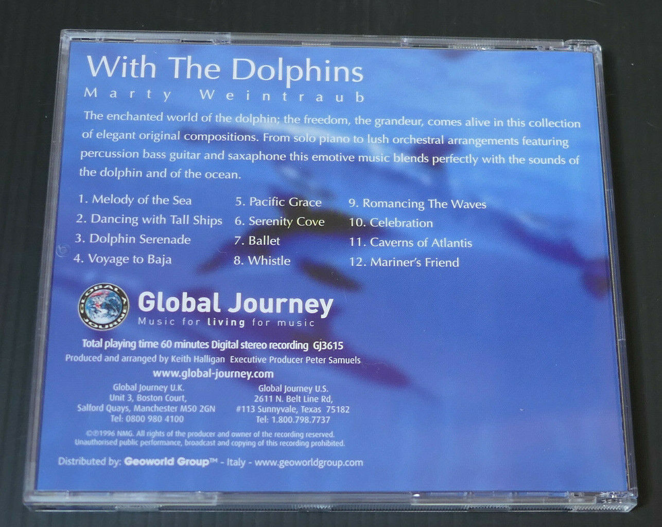 CD GEOWORLD GLOBAL JOURNEY / WITH THE DOLPHINS / MARTY WEINTRAUB / 1996