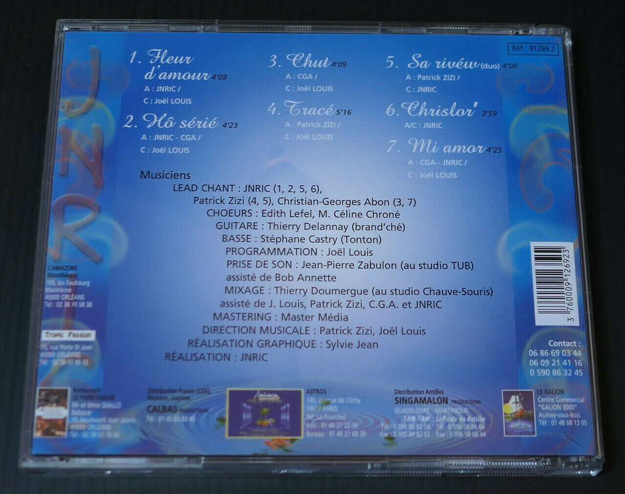 CD JNRIC / FLEUR D'AMOUR / 7 TITRES