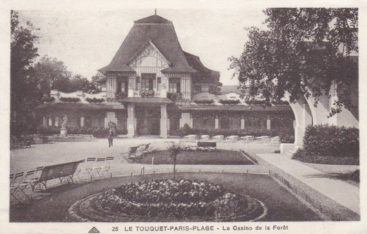 OLD POSTCARD CPA LE TOUQUET-PARIS-PLAGE THE FOREST CASINO 
