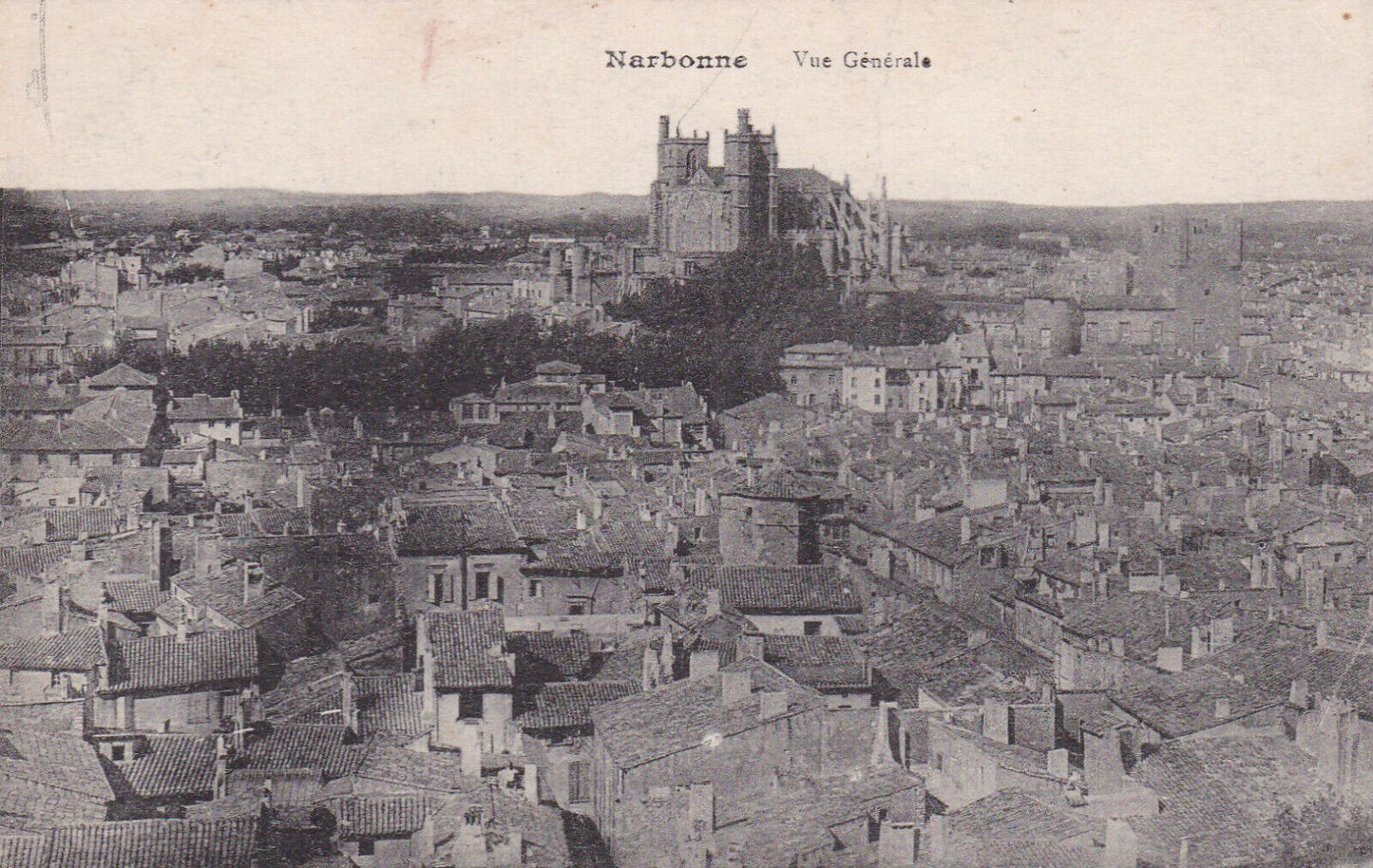 OLD POSTCARD CPA 11 NARBONNE GENERAL VIEW (1917) 