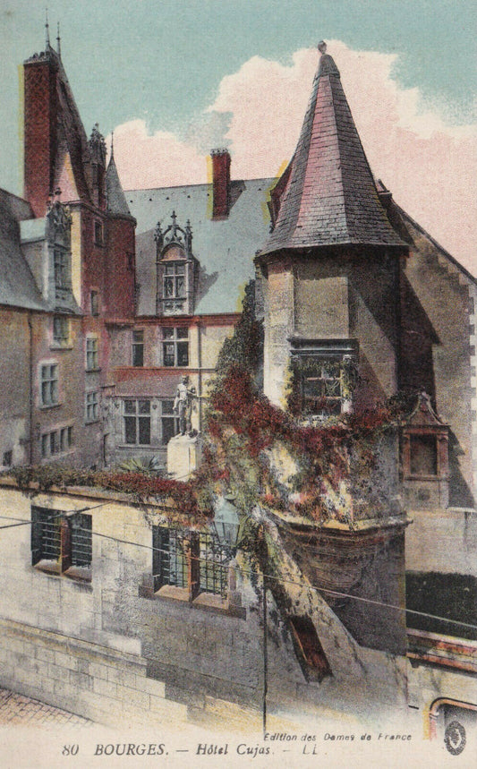 CARTE POSTALE ANCIENNE CPA BOURGES HOTEL CUJAS