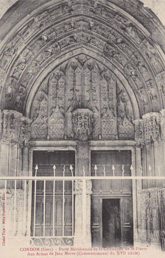 CARTE POSTALE ANCIENNE CPA CONDOM GERS PORTE MERIDIONALE DE LA CATHEDRALE