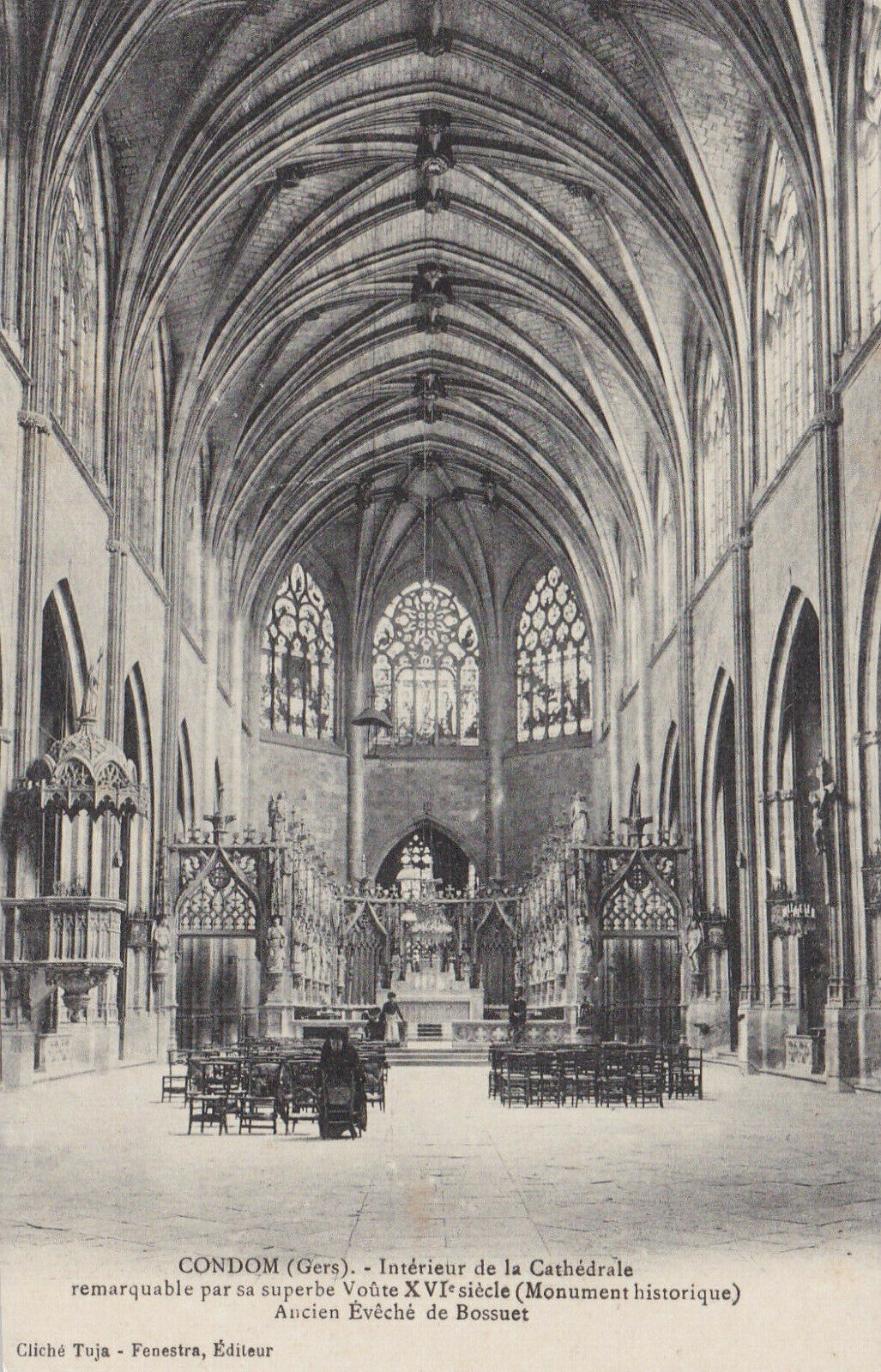 CARTE POSTALE ANCIENNE CPA CONDOM GERS INTERIEUR DE LA CATHEDRALE