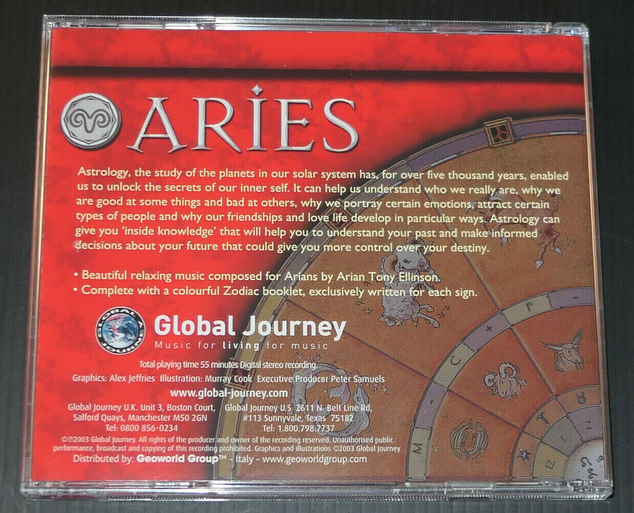 CD GLOBAL JOURNEY / ARIES / RELAXING MUSIC COMPOSED FOR ARIANS