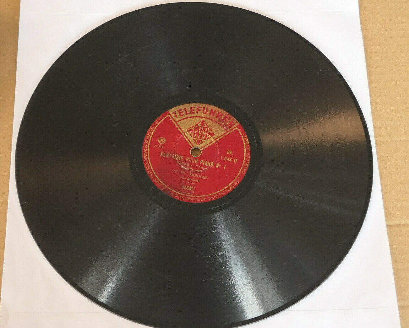 LOT 2X 78T 78RPM PETER KREUDER / PIANO MEDLEY N°8 / FANTAISIE POUR PIANO N°1