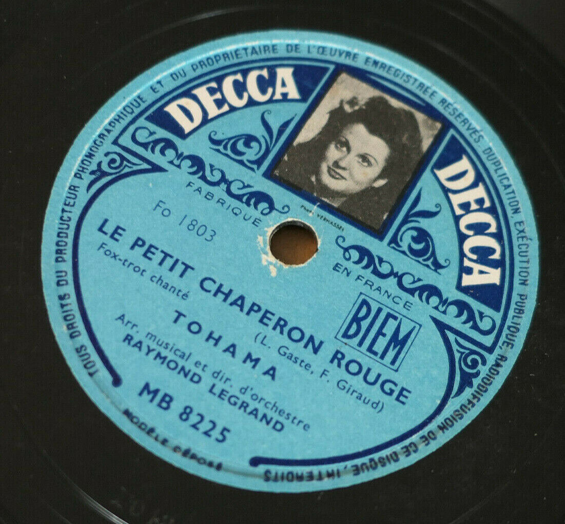 78T 78RPM RAYMOND LEGRAND / TOHAMA / DECCA RECORD 8225