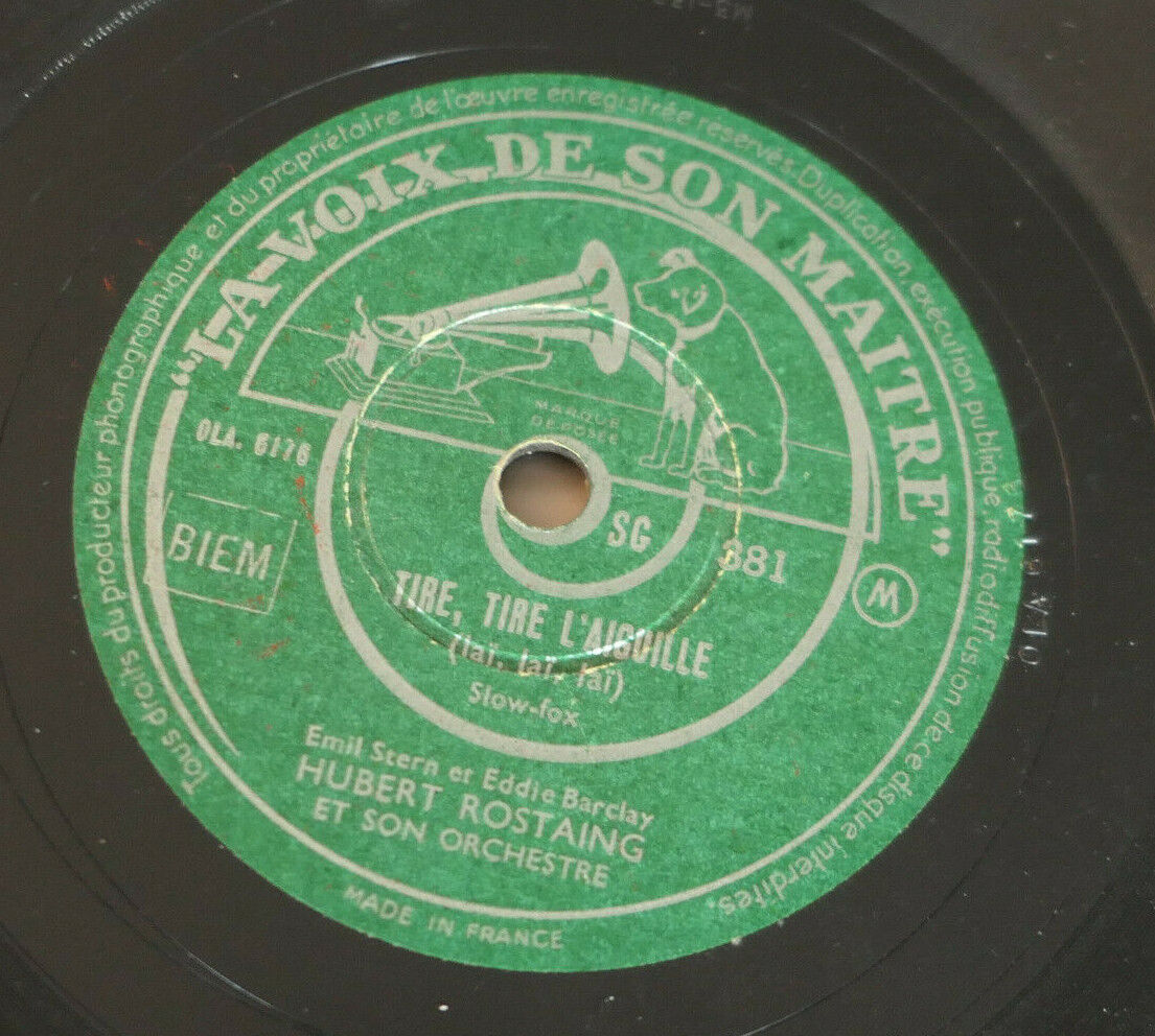 78T 78RPM HUBERT ROSTAING ET SON ORCHESTRE / SAN FRANCISCO