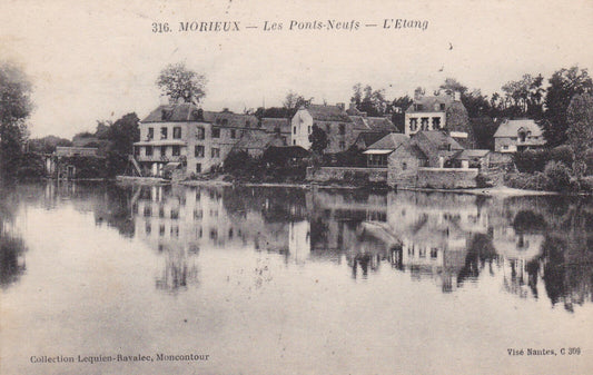OLD POSTCARD CPA MORIEUX LES PONTS-NEUFS L'ETANG 
