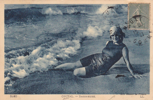 OLD POSTCARD CPA 80 ONIVAL BATHER (1921) 