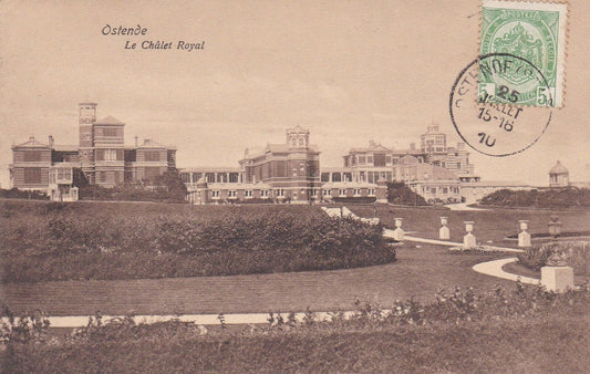 OLD POSTCARD CPA OSTENDE LE CHALET ROYAL (1910) 