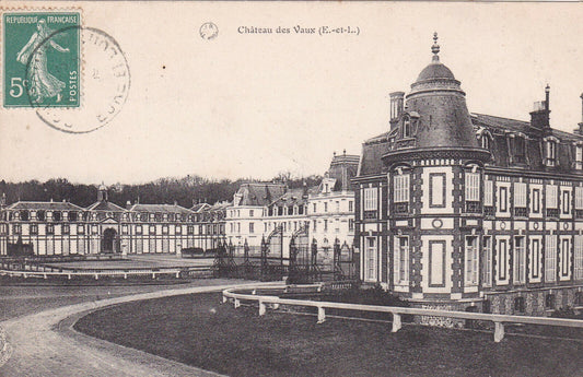 OLD POSTCARD CPA 28 CHATEAU DES VAUX (1909) 