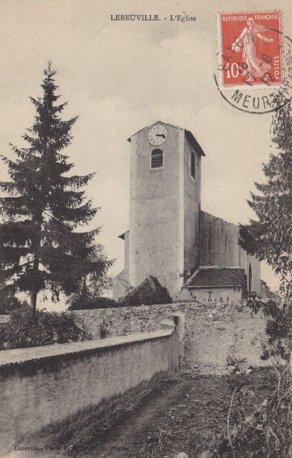CARTE POSTALE ANCIENNE CPA 54 LEBEUVILLE L'EGLISE (1912)